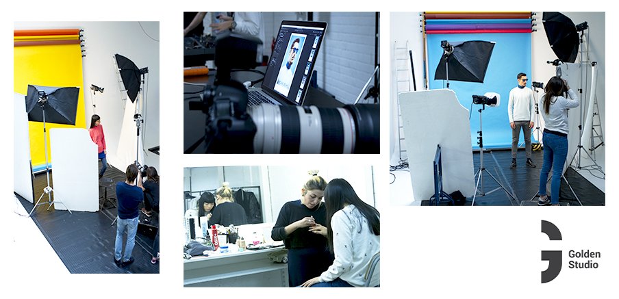 Preparación de sesión de fotos